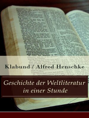 cover image of Geschichte der Weltliteratur in einer Stunde
